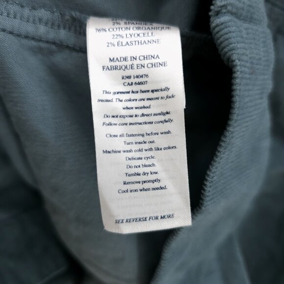 FAHERTY Michelle Dress Blue Corduroy Organic Cotton Lyocell Stretch EUC MEDIUM - Picture 8 of 9